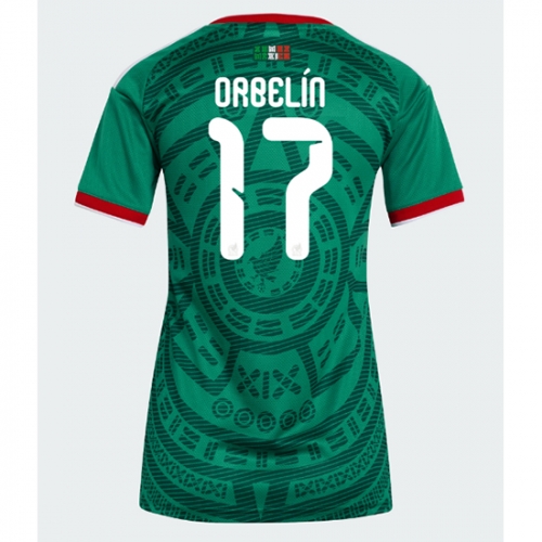 Billige Fotballdrakt Mexico Orbelin Pineda #17 Replika Hjemmedrakt Dame VM 2026 Kortermet Billige Fotballdrakt Mexico Orbelin Pineda #17 Replika Hjemmedrakt Dame VM 2026 Kortermet